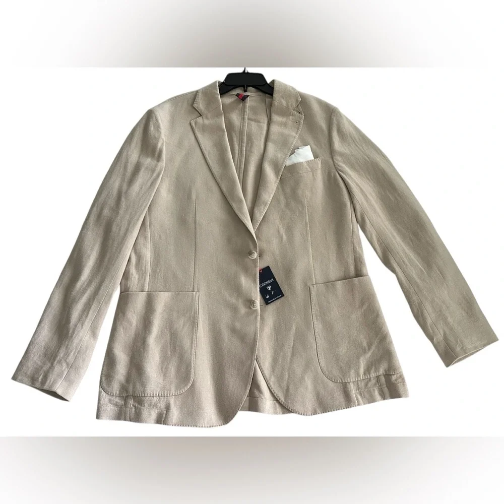 NWT‎ Daniel Cremieux Beige Linen Blazer- Size 38